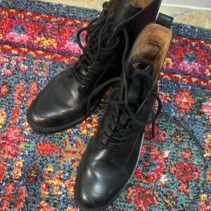 Madewell Black Leather Ankle Boots